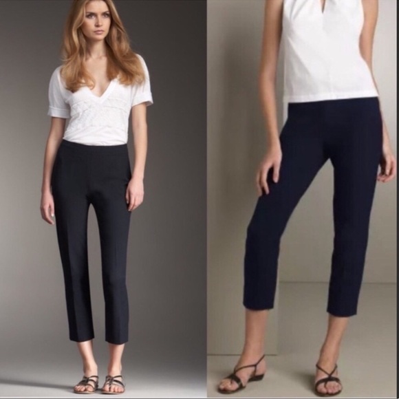 Piazza Sempione Pants - Piazza Sempione Tuxedo Audrey Pants Black Ponte Knit Excellent Made in Italy 40